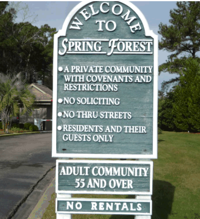 Spring Forest - a Myrtle Beach area 55+ adult active retirement community