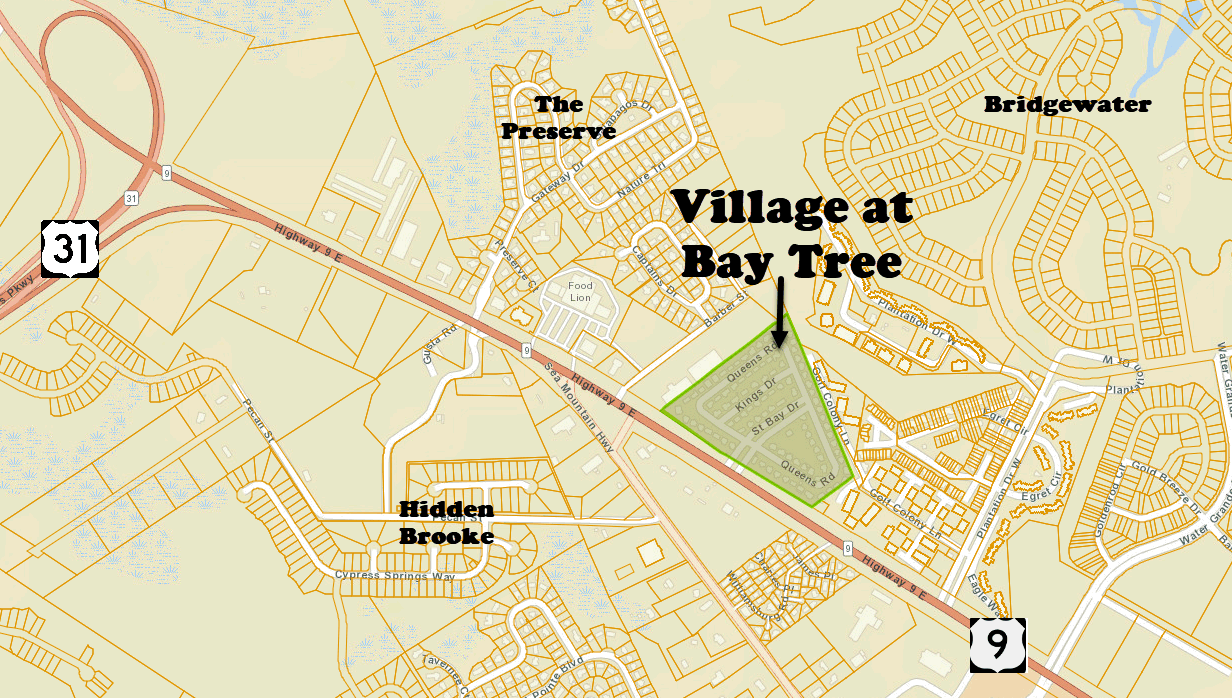Village at Bay Tree 55 plus community in Myrtle Beach