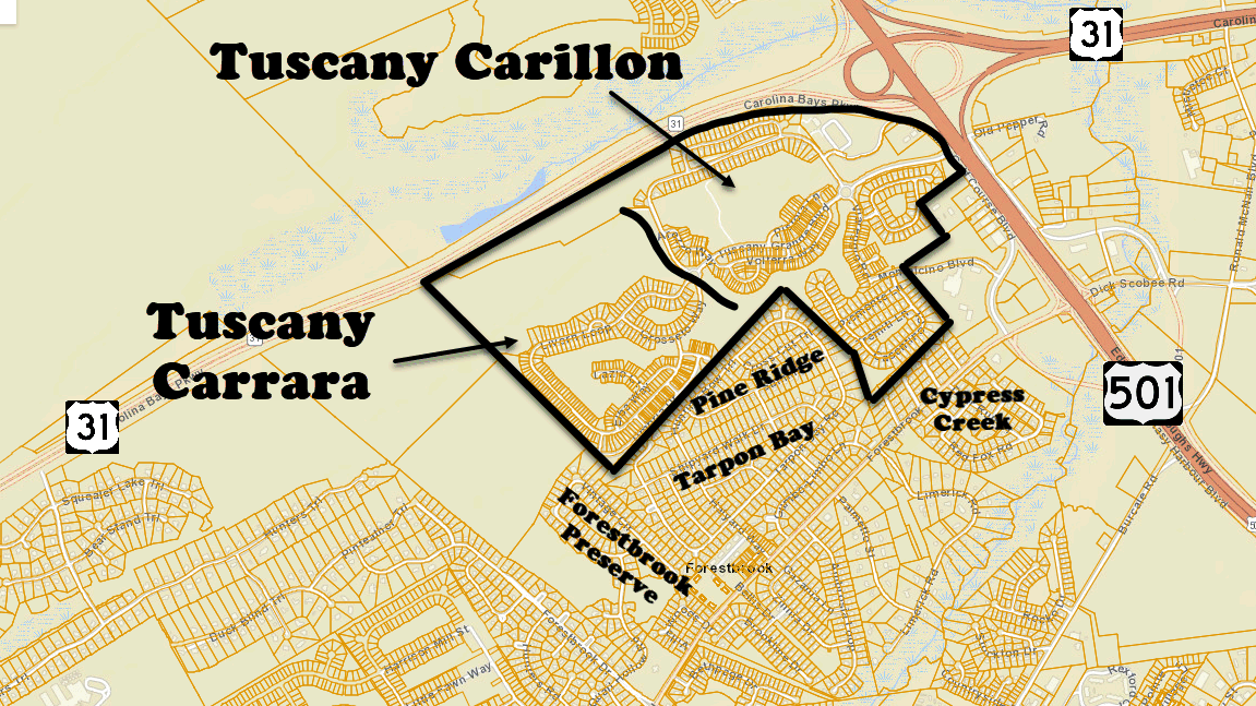 Tuscany 55 plus community in Myrtle Beach